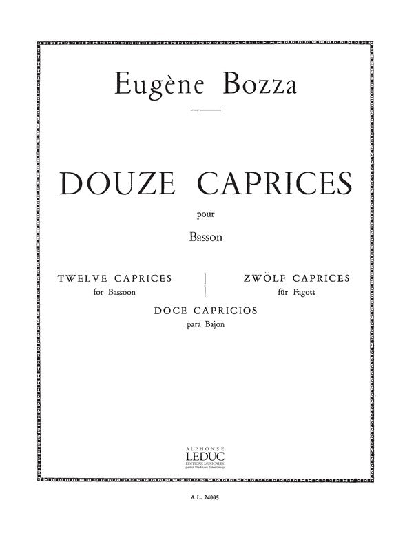 12 Caprices | Eugène Bozza | Basson