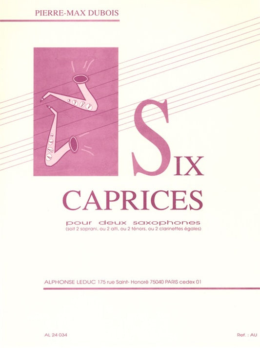 Six Caprices | Pierre-Max Dubois | Saxophone