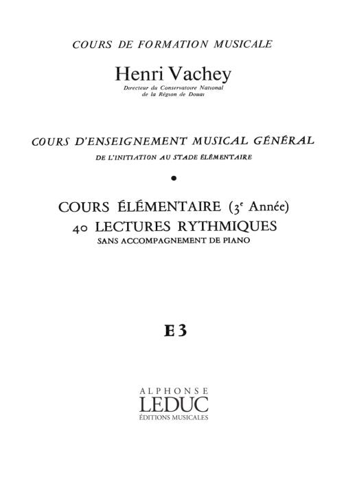 Vachey Cours Enseignt Musical Général | Vachey | Voix | Partition chorale | AL24100