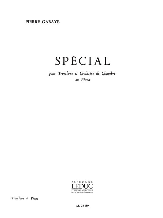 Spécial -Tromb.Et Orch.Chambre | Gabaye | Trombone
