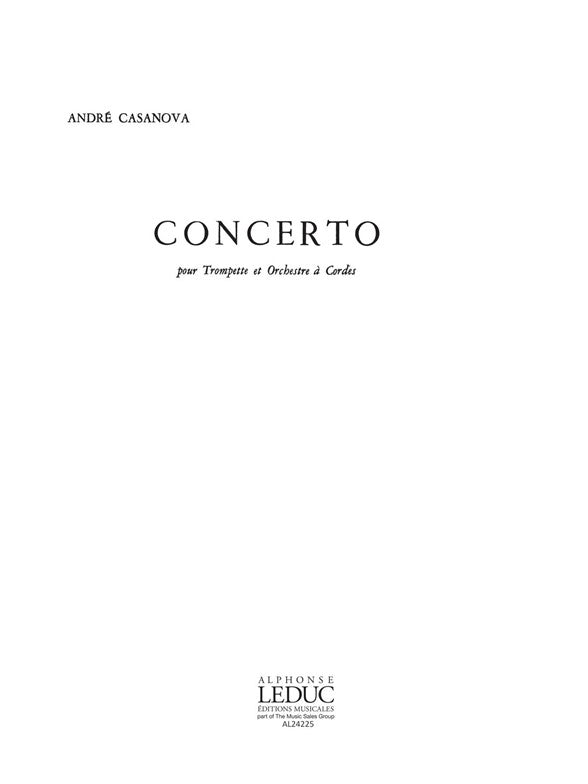 Concerto -Trompette Orchestre A Strings | André Casanova