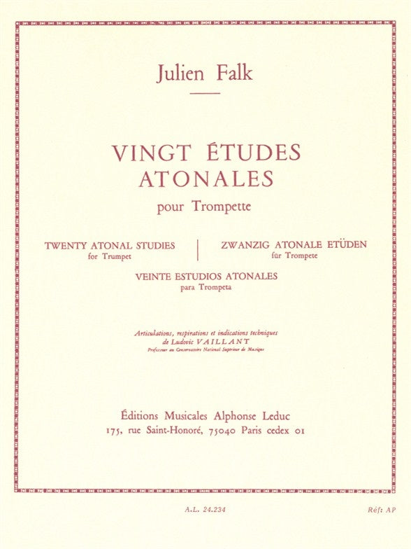 20 Études Atonales | Julien Falk | Trompette