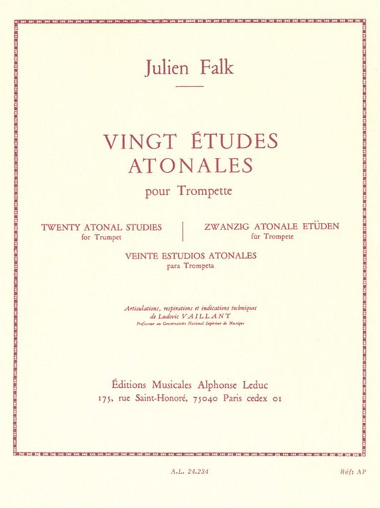20 Études Atonales | Julien Falk | Trompette