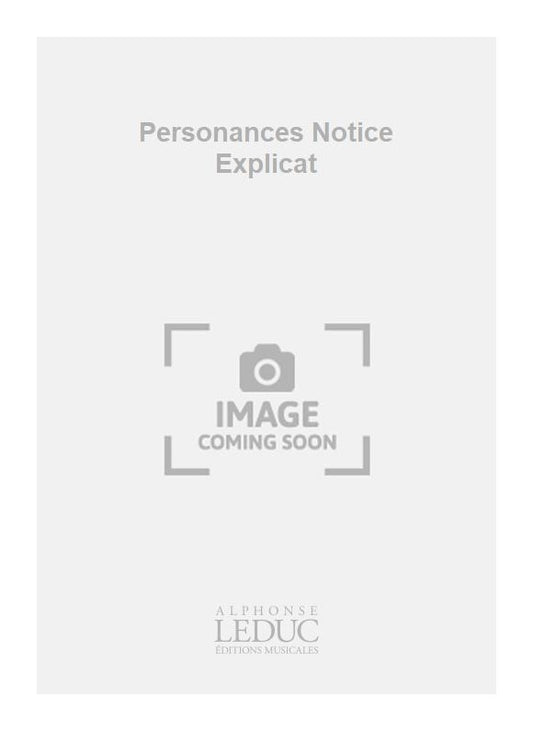 Personances Notice Explicat | Prost | Flûte à bec