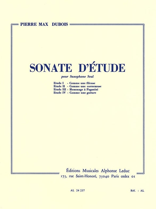 Sonate d'Etude | Pierre-Max Dubois | Saxophone