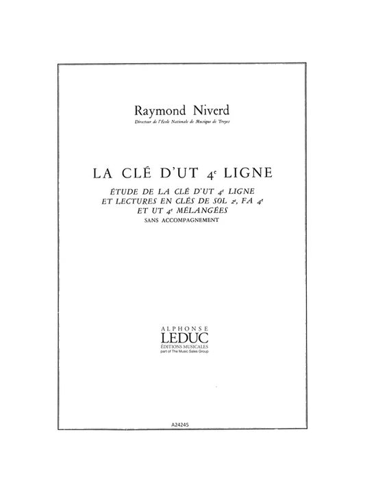 Niverd - Clé d'ut 4e ligne - études techniques | Voix