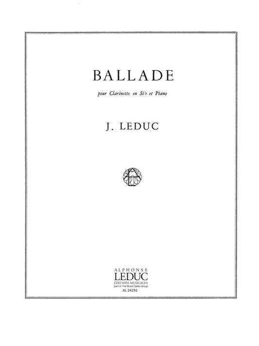 Ballade | Leduc | Clarinette