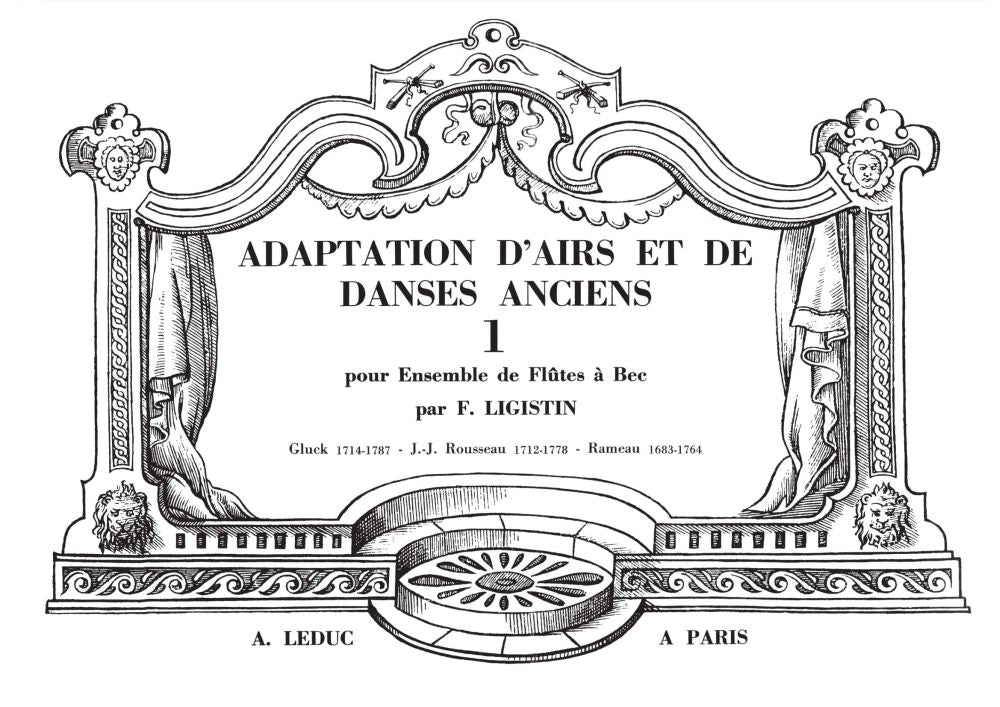 Adaptation dAirs et de Danses anciens Vol.1 | F. Ligistin