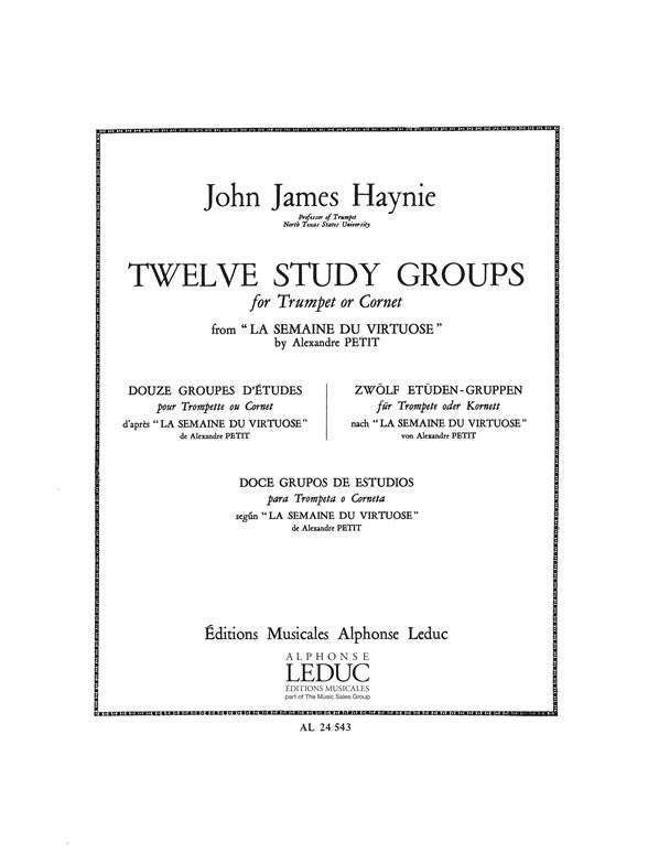 12 groupes d'études, extraits de La Semaine du virtuose | John J. Haynie