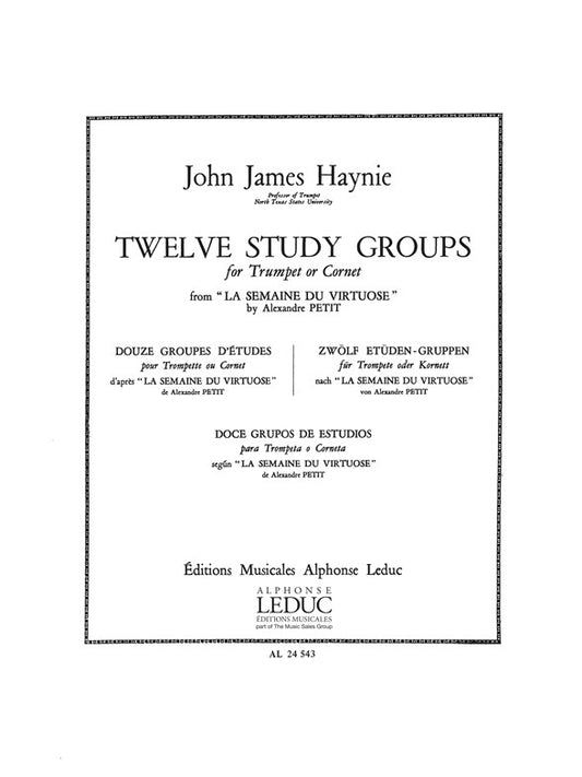 12 groupes d'études, extraits de La Semaine du virtuose | John J. Haynie