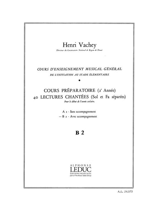 Vachey Cours Enseignt Musical Général | Vachey | Voix | Livre | AL24573