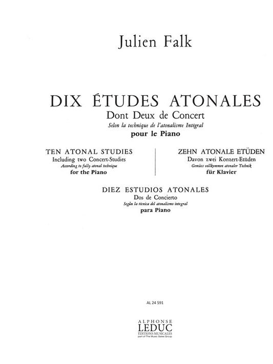 10 Études Atonales | Julien Falk | Piano