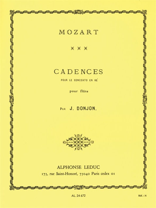 3 Cadences de J. Donjon pour le Concerto, K. 314 | Wolfgang Amadeus Mozart
