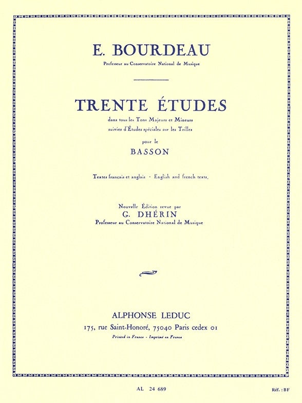 30 Études | Bourdeau | Basson