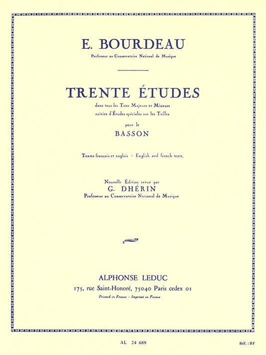 30 Études | Bourdeau | Basson