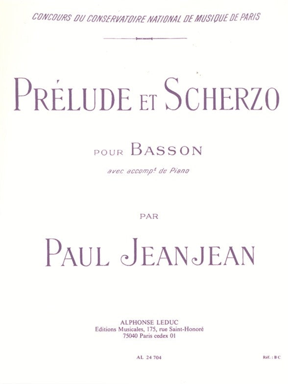 Prélude Et Scherzo | Paul Jeanjean | Basson