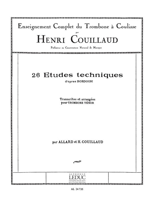 26 Études techniques d'après Bordogni | arr. Henri Couillaud