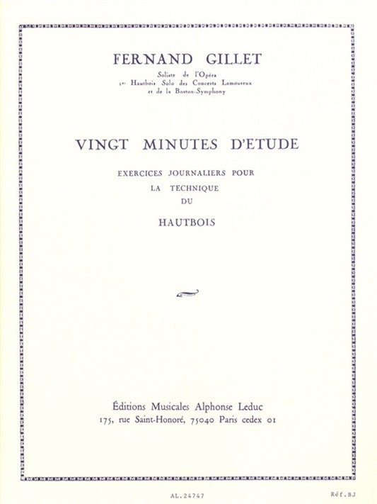 20 Minutes d'Etude | Ferdinand Gillet | Hautbois