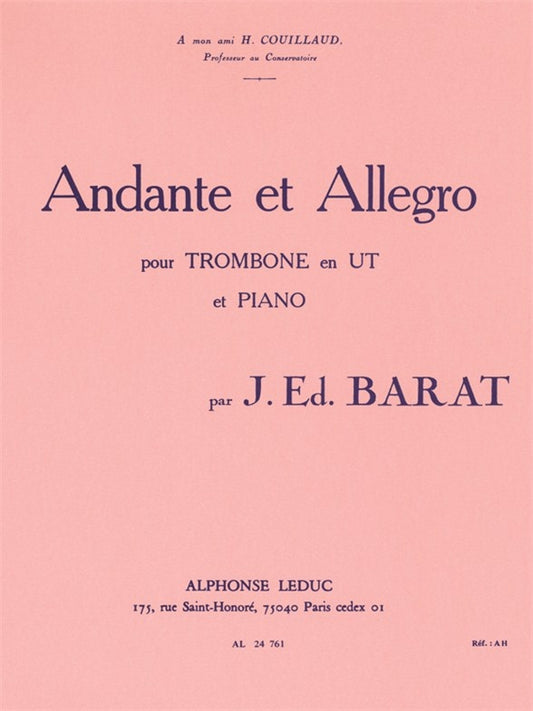 Andante et Allegro | Joseph Edouard Barat | Trombone