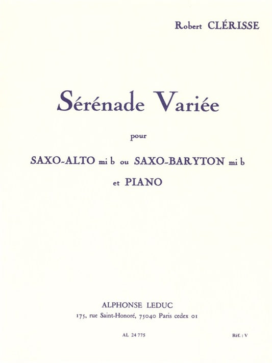 Sérénade Variee | Robert Clerisse | Saxophone