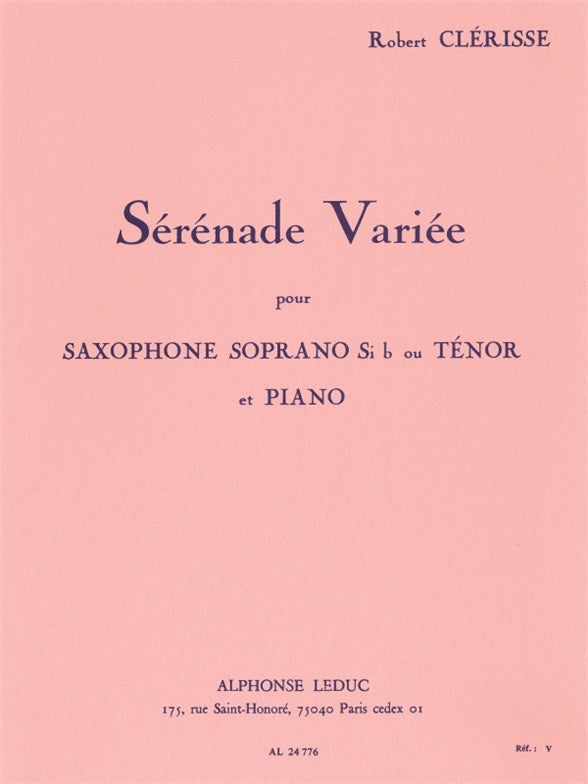 Sérénade Variee | Robert Clerisse | Saxophone ténor