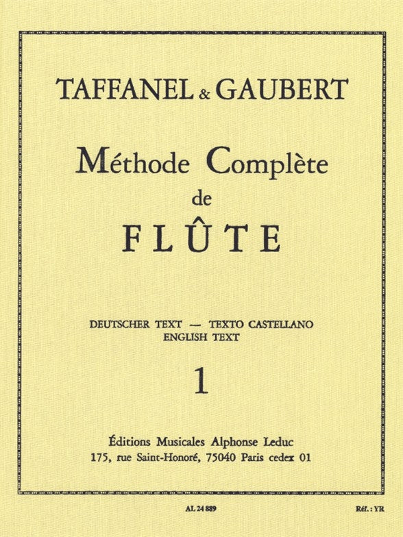 Méthode Complète de Flûte - VOL. 1 | Paul Taffanel