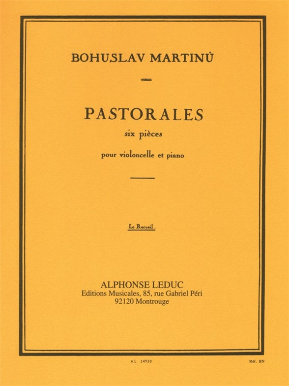 6 Pastorales H190 | Bohuslav Martinu | Violoncelle