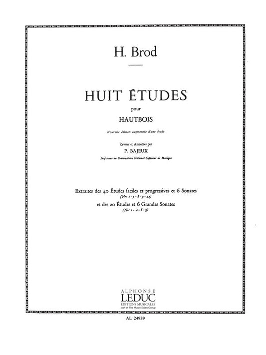 8 études pour hautbois seul | Henri Brod