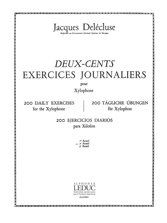200 Exercices journaliers pour Xylophone Vol.2 | Jacques Delécluse