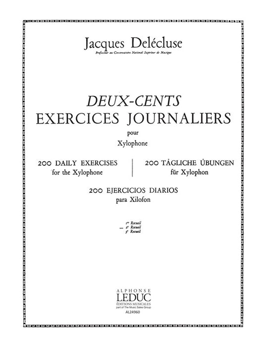 200 Exercices journaliers pour Xylophone Vol.2 | Jacques Delécluse