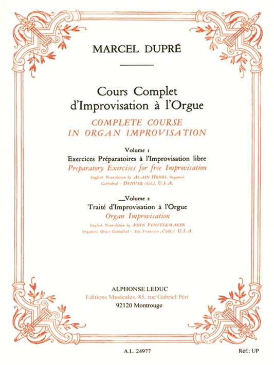 Cours complet d'improvisation à l'orgue - Volume 2 | Marcel Dupré