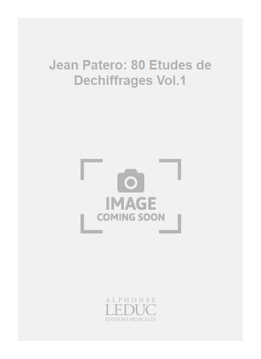 Jean Patero: 80 Etudes de Dechiffrages Vol.1 de Jean Patero, Partition pour flûte et Piano