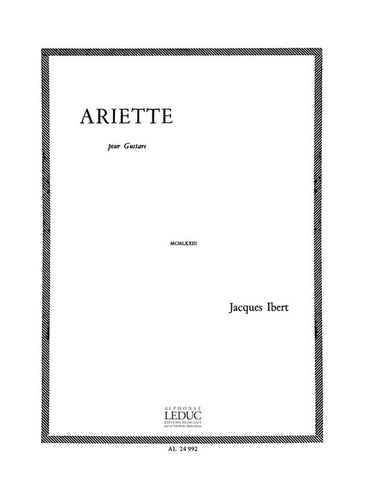 Ariette | Jacques Ibert | Guitare