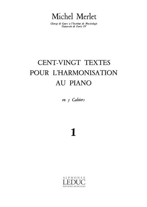 120 Textes Pour l'Harmonisation Au Piano Vol 1 | Michel Merlet