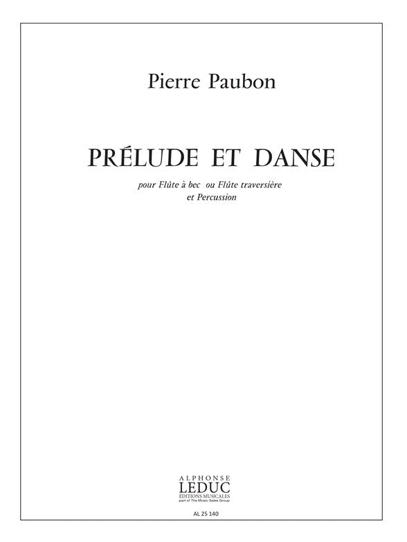 Prélude et Danse | Pierre Paubon | Flûte