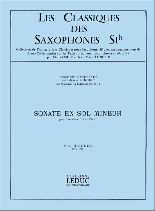 Sonate en sol mineur | Georg Friedrich Händel | Saxophone