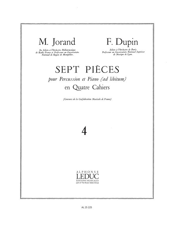 7 Pièces Vol.4 - Varietes | Jorand | Percussions
