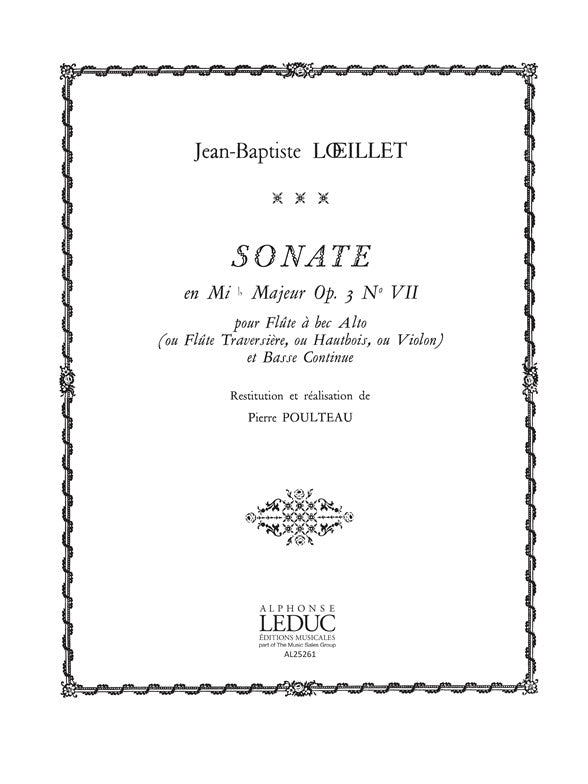 Sonate, op. 3 n° 7, en mi bémol majeur | Jean-Baptiste Loeillet