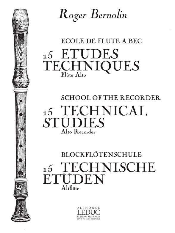 15 Études Techniques | Bernolin | Flûte à bec