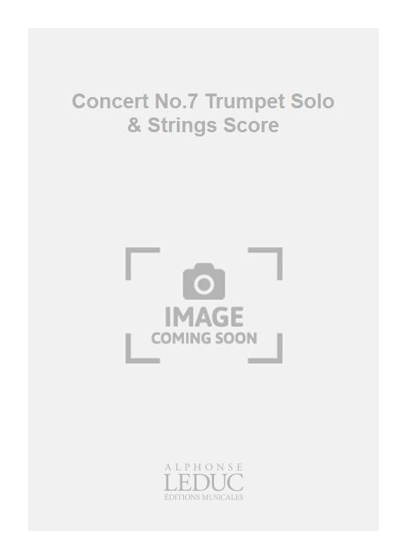 Concert n° 7 - trompette solo et cordes - partition | Jacques Charpentier