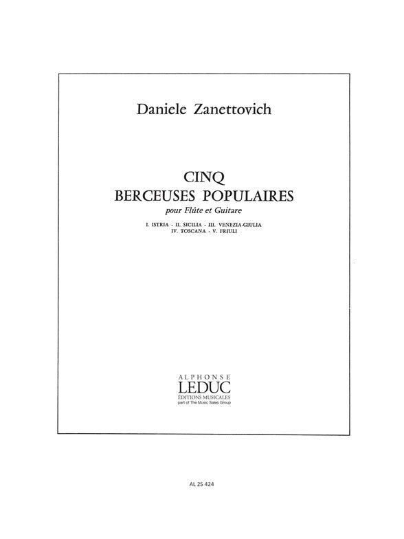 5 Berceuses Populaires | Zanettovich | Flûte