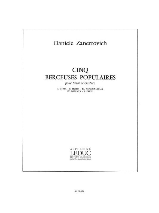 5 Berceuses Populaires | Zanettovich | Flûte