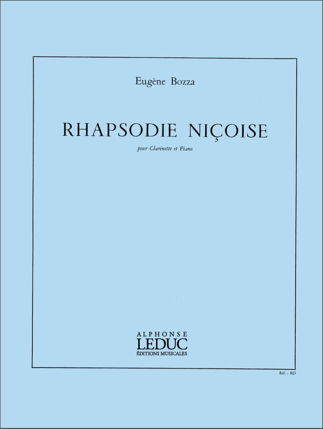 Rapsodie niçoise, pour clarinette et piano | Eugène Bozza