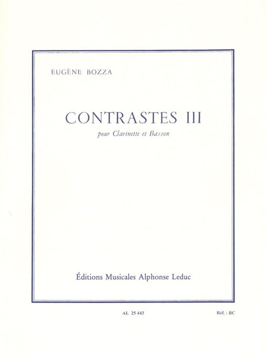 Contrasts III | Eugène Bozza | Clarinette