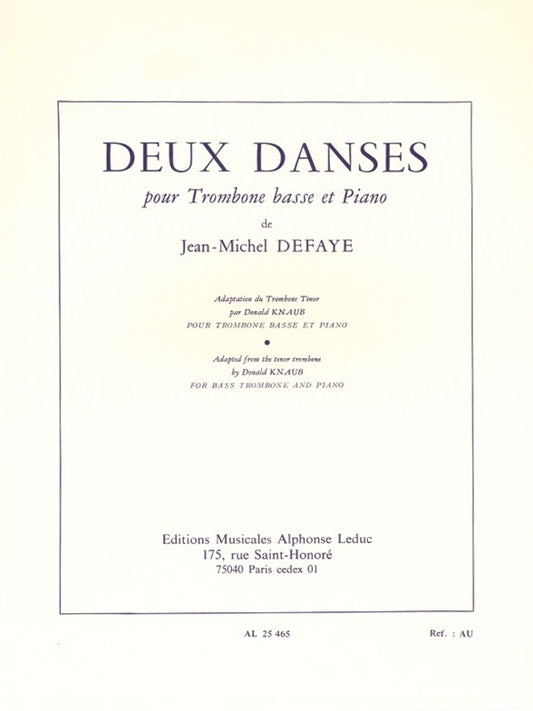 Dances (2) | Jean-Michel Defaye | Trombone