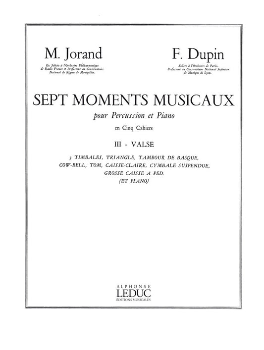 7 Moments musicaux 3 - Valse | Marcel Jorand | Percussions
