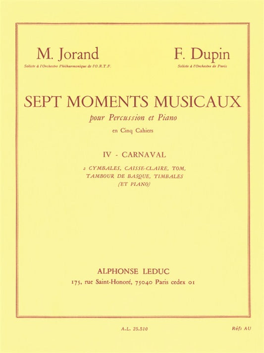 7 Moments musicaux 4 - Carnaval | Marcel Jorand | Timbales