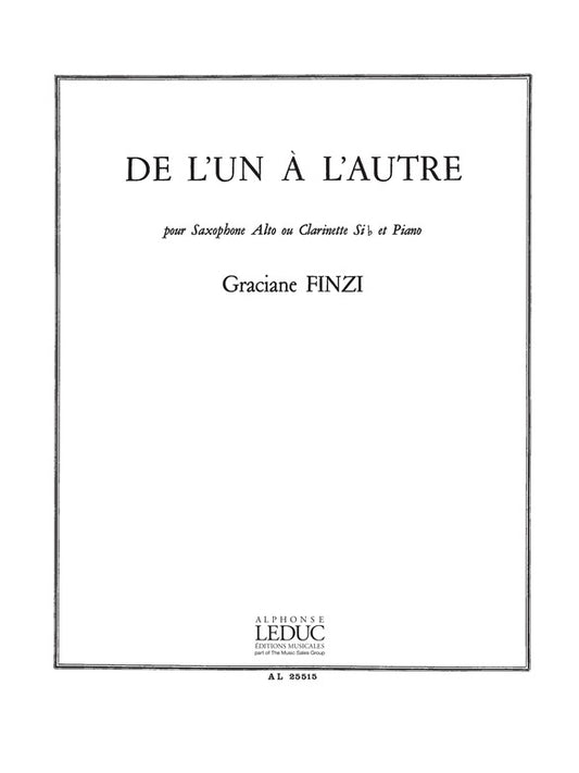 De L'Un A L'Autre | Finzi | Saxophone