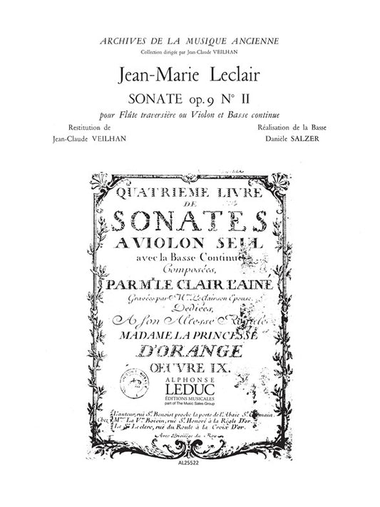 Jean-Marie Leclair: Sonate Op.9, No.2 | Violon