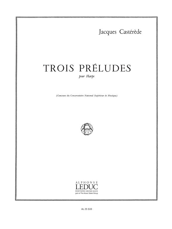 3 Préludes | Jacques Castérède | Harpe